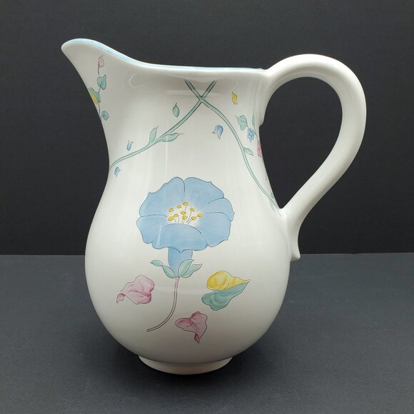 Block Bernarda Victoriana Pitcher 1988 Made in Portugal Floral Pitcher Vase - Picture 1 of 7